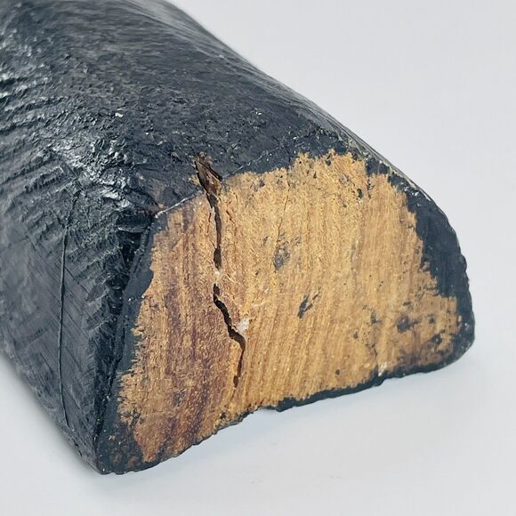 Caribbean African Folk Art Carved Wooden Woman Carrying Basket On Head VTG 20in - Picture 10 of 10